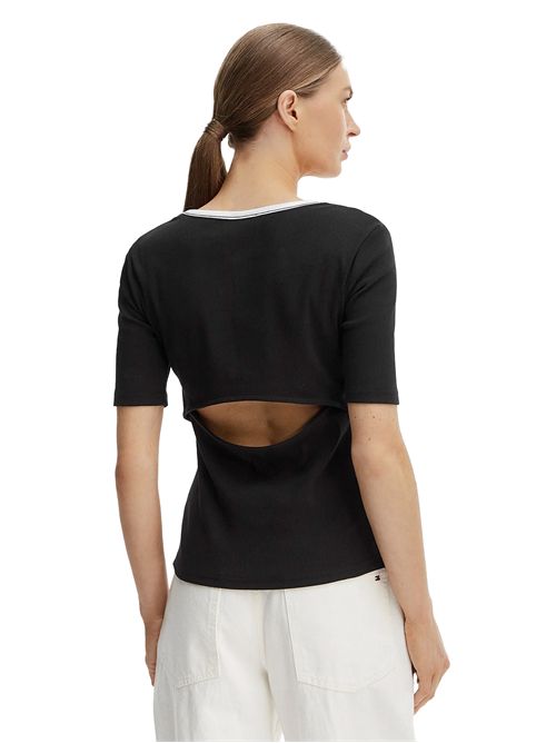 Calvin Klein Slim Ribbed T-Shirt CALVIN KLEIN | LV047F247GUB1